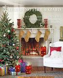 Red flameless Candles with Remote Control Timer Battery Operated LED Pillar Candles 4‘’ 5‘’ 6‘’ Fake Candles with String Lights Set of 3 for Christmas or Special Festivals Decorations by CozyNest Decor