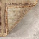 nuLOOM 5' x 8' Outdoor Area Rug, Casual Design With Striped Border, Stain Resistant, Highly Durable, For Patio, Balcony, Bedroom, Living Room, Dining Room, Bathroom, Light Brown by CozyNest Decor