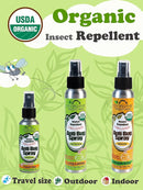 US Organic Mosquito Repellent Anti Bug Outdoor Pump Spray, 4 oz, Certified Organic, DEET-Free, Natural Insect Protection for Camping, Hiking, Travel by TinyTreasures Baby Boutique