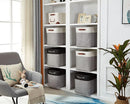 DECOMOMO Extra Large Storage Baskets 54.5L Fabric Storage Bins for Organizing Linen Closet, Toys, Nursery (Grey and Black, XXXL - 3 pack) by CozyNest Decor