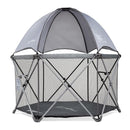 Baby Delight Go with Me Eclipse Deluxe Portable Playard | Playpen | Sun Canopy | Indoor and Outdoor | Ultra Padded Nylon Floor | Elephant Grey by TinyTreasures Baby Boutique