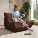 Bean Bag Chair, Oversized Bean Bag Chair for Living Room, Fireside Chair for Adults with Memory Foam Filled, Big Accent Sofa Lounge Floor Sofa for Gaming, Reading, Relax, No Assembly Required(Coffee) by CozyNest Decor