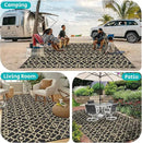 HEBE Outdoor Rug Waterproof 9x12, Reversible Plastic Straw Rug RV Camping Rug, Indoor Outdoor Patio Mat Clearance, Outside Carpet for Porch,Deck,Camper,Balcony,Backyard,Picnic by GreenHaven Gardens