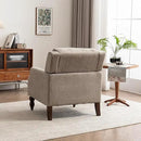 Kidol & Shellder Light Brown Oversized Accent Chair for Living Room Mid Century Modern Reading Chair with Back Upholstered Comfy Single Sofa Chair for Bedroom Lounge Side Corner Boucle Fabric Armchair by CozyNest Decor