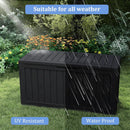 80GAL Black Resin Deck Box - Large Waterproof Storage for Patio Furniture, Pool Floats & Garden Supplies - Lockable, UV-Resistant for Backyards, Pool Decks by GreenHaven Gardens