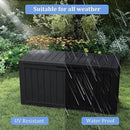 75 Gallon Double-Wall Resin Deck Box - Lockable Waterproof Outdoor Storage Box, 515lbs Capacity & Doubles as Seating for Patio Furniture - Garden Tools, Pool Accessories (Black) by CozyNest Decor