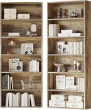 IRONCK Bookshelves and Bookcases Set of 2 Floor Standing 6 Tiers Display Storage Shelves 70 in Tall Bookcase Home Decor Furniture for Home Office, Living Room, Bed Room by CozyNest Decor