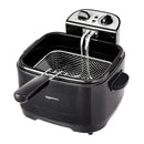 Amazon Basics 2.1-Qt (2.0L) Electric Deep Fryer with 8-Cup Oil Capacity, Timer, Adjustable Temperature, Easy Draining Basket, Viewing Window, 1500W, Black by CozyNest Decor