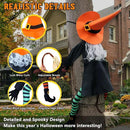 POPGIFTU 53" Halloween Crashing Witch Decoration – Funny Flying Witch for Tree, Yard, Porch & Outdoor Halloween Decor by CozyNest Decor
