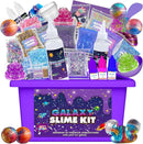 Funewest Slime Kit for Kids, Mini Galaxy Ball Slime Making Kit with Glow in The Dark Stickers, Glitter, Beads & Charms – Creative DIY Craft Kit & Stress Relief Sensory Toy Gifts for Girls Ages 6-12 by TinyTreasures Baby Boutique