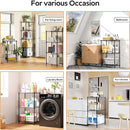 3 Tiers Shelf Metal Storage Shelves Wire Rack Closet Organizers with Wheel for Garage Kitchen Bathroom Laundry Black 11.8" D x 17.7" W x 28.8" H by CozyNest Decor