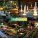 POPOSOAP Solar Pond Lights, 3-in-1 Warm White Underwater Pond Lights, IP68 Waterproof LED Landscape Spotlights for for Pond, Garden, Patio, Fountain, Pool, Waterfall Decoration(3 Head Lamp) by GreenHaven Gardens