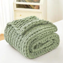 Admitrack Chunky Knit Blanket Throw, 100% Hand Knit Chenille Throw Blanket for Sofa & Home Decor, Soft and Cozy Knitted Throw Blankets (Sage Green，51"x63") by CozyNest Decor