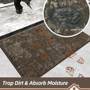 BEQHAUSE Dirt Trapper Door Mat 24"x36" Non-Slip Door Mats Washable Entryway Rugs Stain Resistant Doormat Absorbent Welcome Floor Mat for Front Back Door, Muddy Wet Shoes & Paws,Brown by CozyNest Decor