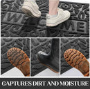 Yimobra Welcome Front Door Mat Outdoor, Heavy Duty Sturdy Non Slip Doormats, Rubber Backing, Low-Profile Entrance Rugs, Absorbent Resist Dirt, Easy Clean Patio Garage Floor Mats, 47X24 Inch, Grey by CozyNest Decor