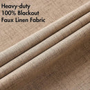 MIULEE 100% Blackout Linen Textured Curtains for Bedroom Solid Thermal Insulated Copper Brown Grommet Room Darkening Curtains & Drapes Luxury Decor for Living Room Nursery 42 x 63 Inch (2 Panels) by TinyTreasures Baby Boutique