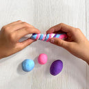 Bright Stripes Wish*Craft Marbled Moon Jewelry Kit – DIY Air-Dry Clay Set for Kids Ages 8+ with Molds, Iridescent Gems, Vibrant Colors, Metal Findings & Storage – Creative Jewelry Gift Set for Girls by TinyTreasures Baby Boutique