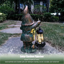 Gnomes Garden Statue Outdoor Décor with Solar Lights Lantern,Gnome Solar Light Figurines Outside Decorations for Yard，Lawn Patio, Balcony, Unique Housewarming Gifts by CozyNest Decor