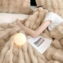 UKELER Faux Fur Throw Blanket Plush Thick Fleece Blanket Fluffy Cozy Soft Warm Blankets Throws for Bed, Couch, Sofa, Office, Camping 50''x60'' Camel by CozyNest Decor