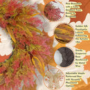 CYANBLOOM Front-Door Cedar Fall Wreaths: 24 Inch Large Wreath with Burlap Bow - Weatherproof Outdoor Porch Decor - Ideal Stress Relief Rustic Greenery for Autumn Holiday (Thanksgiving/Halloween 2025) by CozyNest Decor