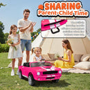 24V 2 Seater Ride on Toys, Licensed Shelby Cobra Kids Power Car Wheeler Ride On Toy w/ 2WD/4WD Switchable, Remote Control, 19" Spacious Seat, 4 Spring Suspension, Music, Bluetooth by TinyTreasures Baby Boutique