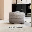 Anji Mountain 20"x20"x20" Handmade & Handcrafted Ottoman Pouf Comfortable Pouf Ottoman Foot Rest & Home Décor Accent for Living Room, Bedroom, Nursery, Kids Room, Patio by CozyNest Decor