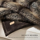 Luxury Faux Fur Throw Blanket, Soft Fluffy Faux Mink Blankets for Bed, Couch, Sofa, Thick Cozy Plush Warm Fur Throws with Reversible Velvet, Ombré Sable Brown, 60"x80" by CozyNest Decor