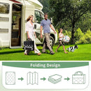 GENIMO 5' x 8' Outdoor Rug Waterproof for Patio Decor, Foldable Reversible Plastic Straw Area Rugs Mat for Camper, Outside Carpet for Rv, Deck, Porch, Picnic, Beach, Balcony, Black & White by CozyNest Decor