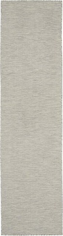 Nourison Positano Indoor/Outdoor Light Grey 2'2" x 8' Area Rug, Easy Cleaning, Non Shedding, Bed Room, Living Room, Dining Room, Backyard, Deck, Patio (2x8) by CozyNest Decor