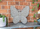 NAT & Jules Animal Character Shaped Dimensional Indoor Outdoor 11 inch Cast Resin Decorative Garden Stepping Stone, Patio, Walkway Sculpture Yard Art, Stone Grey Butterfly by CozyNest Decor