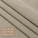 100" W x 96" L Faux Linen Room Divider Curtains, Full Blackout Pinch Pleated Drapes for Traverse Rod, Bedroom Divider Privacy Drapery with Hooks for Ceiling Track, 1 Panel, Light Khaki by CozyNest Decor