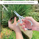 Plant Pruning Shears with Vegan Leather Sheath Garden Trimming Scissors with Belt Holster Bonsai Trimmers Herb Snips Flower Clippers Garden Tools 2 Piece Bundle (White & Black) by GreenHaven Gardens