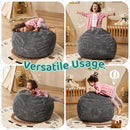 Bean Bag Chairs Teardrop Bean Bag Chair Beanbag Chair with Memory Foam Filled Machine Washable Cover for Living Room, Bedroom (Small,Grey) by TinyTreasures Baby Boutique
