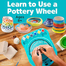 Faber-Castell Pottery Studio - Complete Pottery Wheel and Painting Kit for Beginners, 3 lbs of Sculpting Clay and Tools (Ages 8+) by TinyTreasures Baby Boutique