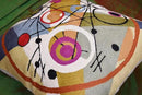 Kandinsky Abstract Throw Pillow Cover - Circles | Modern Couch & Outdoor Pillow | Mid Century Chair Cushions | Handmade Wool Size 18x18 by CozyNest Decor