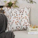 YOUR SMILE Classical Embroidery Jacquard Orange Square Decorative Throw Pillow Case Cushion Cover 18x18 inch by CozyNest Decor