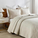 MarCielo 3-Piece 100% Cotton Oversized Bedspread Lightweight Quilt Coverlet Embroidery Farmhouse Bedding Set (TM Khaki Beige, Oversized King (118"x106")) by CozyNest Decor