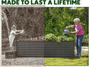 Galvanized Raised Garden Beds Outdoor // 8×2×2 ft Planter Raised Beds for Gardening, Vegetables, Flowers (Gray) // Large Metal Garden Box // Patented Tool-Free Design by GreenHaven Gardens
