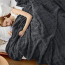 Bedsure GentleSoft Blankets Queen Size for Bed - Super Soft Cozy Blanket for Women Men Girls, Large Fuzzy Fleece Throw for Bedroom Decor, Dark Grey, 90x90 Inches by CozyNest Decor