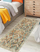 Keen Home Design 2x7 Rug - Machine Washable Runner Rug with Non-Slip Backing, Ideal for Hallway, Entryway, Kitchen, Laundry Room - Vintage, Easy Clean, Durable, Low Pile Rug - (2'6" x 7') by CozyNest Decor
