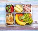 Extra Large Premium Stainless Steel Dinner Plates, 5 Compartments, Set of 2 | Eco Friendly Dinnerwear for Camping, Portion Control, Meal Prep, Lunch, and Party by CozyNest Decor
