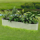 8 X 2 X 1.4 Ft Galvanized Raised Garden Bed,Sturdy and Easy to Assemble Oval Raised Planter Beds Outdoor for Vegetables, Gardening, Flowers, Fruits（Light Green） by GreenHaven Gardens