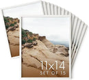 Haus and Hues 11x14 White Oak Wood Picture Frames Set of 15 - Premium Bulk Picture Frames 11x14 Bundle - Elegant Gallery Wall Frame Set for Posters, Art Display - Ideal for Wall Decor in Home & Office by CozyNest Decor