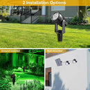 Green Solar Spot Lights Outdoor, 2 Pack Solar Landscape Spotlights IP65 Waterproof 9.8ft Cable, Auto On/Off Outdoor Wall Lights for Garden Yard Driveway Porch Walkway Pool (1-in-1) by GreenHaven Gardens