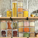 Urban Green Glass Jars with Airtight Lids, Airtight Canisters with Wood Lids, Glass Storage Containers with Bamboo Lid, Food Storage Containers Set (6 Pack of 27oz) by CozyNest Decor