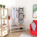 MAX Houser 6 Tier Shelf Hanging Closet Organizer, Closet Hanging Shelf with 2 Sturdy Hooks for Storage, Foldable (Light Grey-D3) by CozyNest Decor