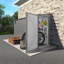 4 * 9.2 FT Outdoor Storage Shed, Galvanized Steel Garden Shed with Lockable Door & Window, Waterproof Metal Tool Storage for Garden, Backyard, Patio, Lawn(Gray) by GreenHaven Gardens