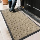 Yimobra Front Door Mat Outdoor Indoor 47x24, All-Season, All-Weather, Heavy Duty Welcome Door Mats Outside Entrance, Non Slip Porch Patio Entrance Mat, Light Beige by CozyNest Decor