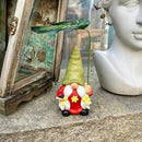 Garden Female Gnome Statue Decoration with Leaf Umbrella, 6.5” Figurine Ornament for Indoor Outdoor Home Patio Yard Lawn, for Gnome Lovers & Garden Enthusiasts，Mom，Women by CozyNest Decor