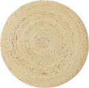 REDEARTH · Cylindrical Pouf Foot Stool Ottoman - Jute Braided Pouffe Poof Accent Sitting Footrest for Living Room, Bedroom, Nursery, Patio, Lounge & Other Rooms (Natural Ivory, 18"x18"x14") by CozyNest Decor